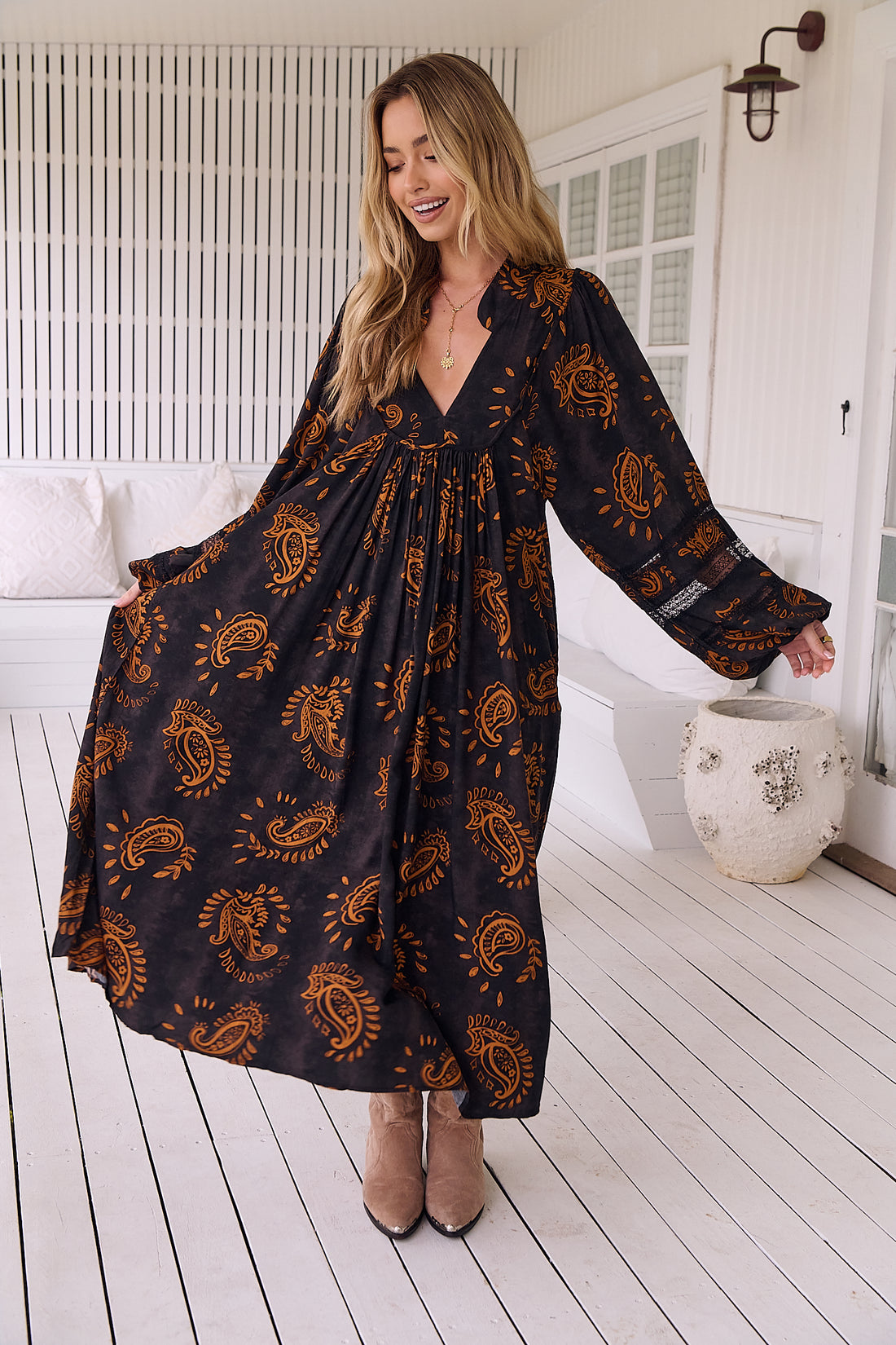 Boheme Dress in Paisley Milan Print