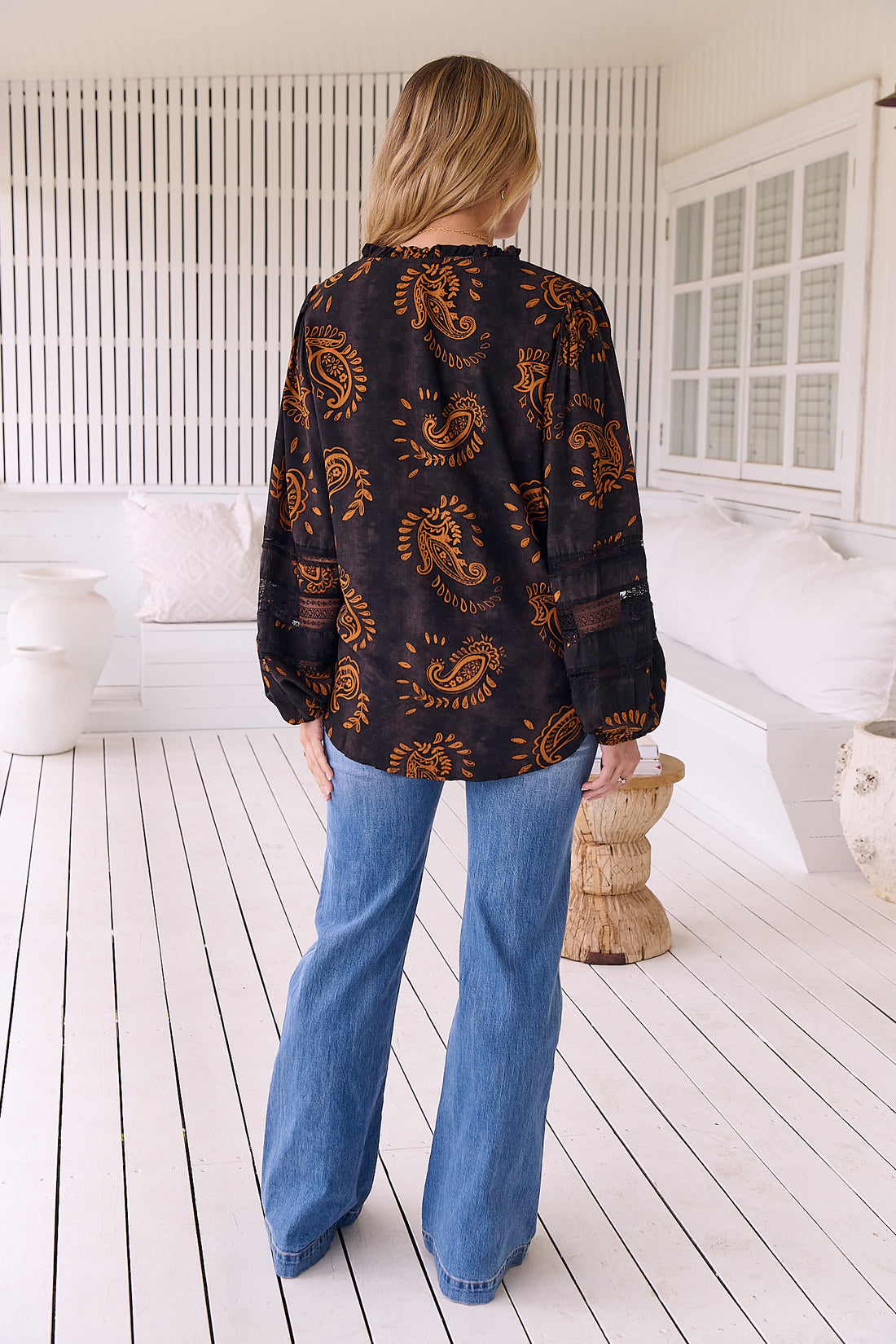 Eliza Blouse in Paisley Milan Print