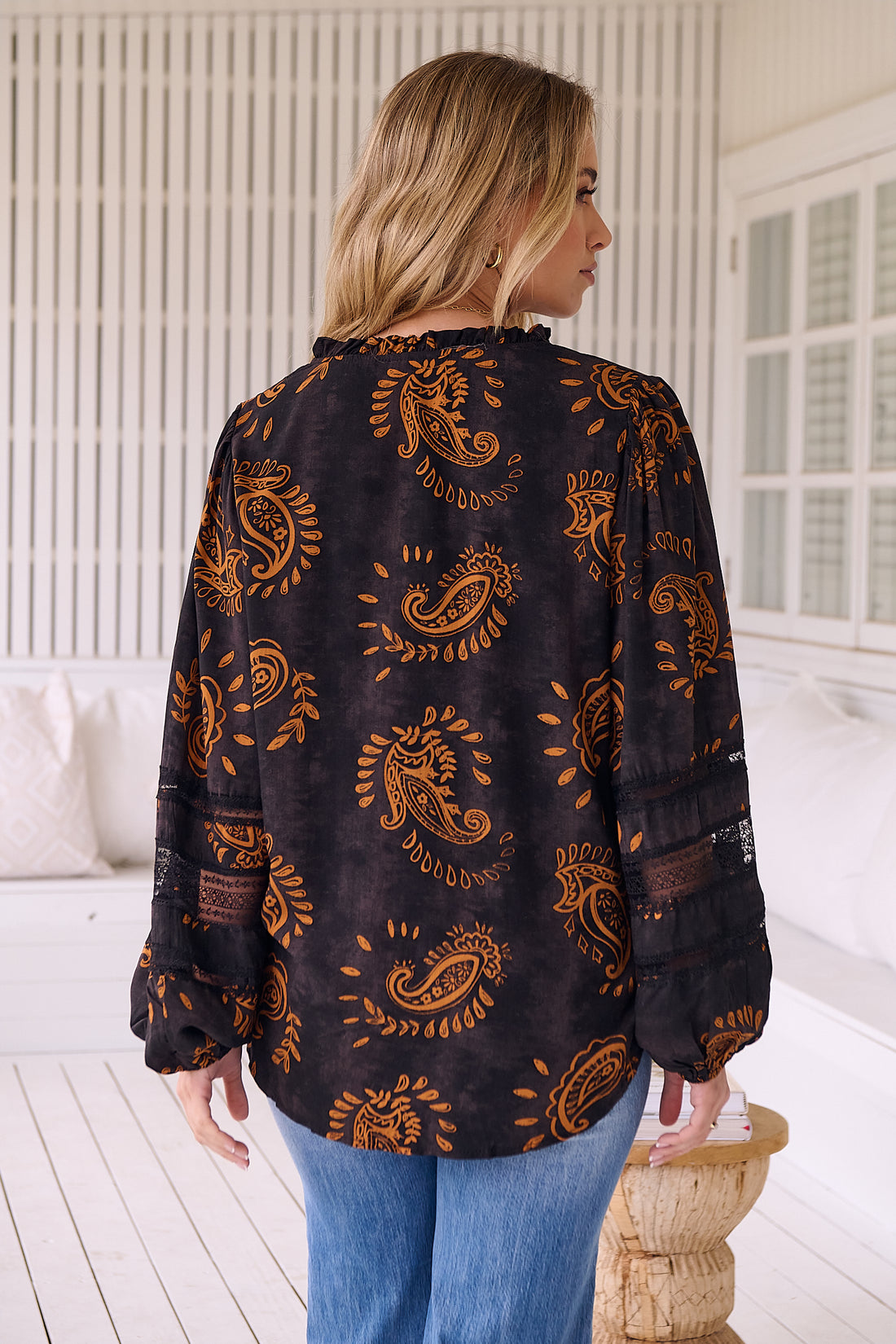 Eliza Blouse in Paisley Milan Print