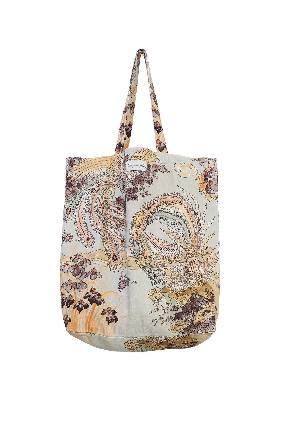 One Hundred Stars Large Canvas Shopper Bag in Phoenix Grey - BAGPHOGRY