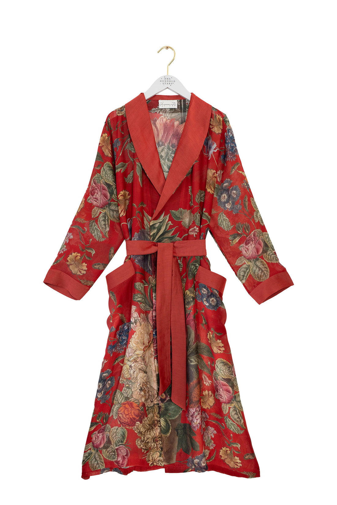 Lightweight Gown Kimono in Primula Berry - GWNPRIBER