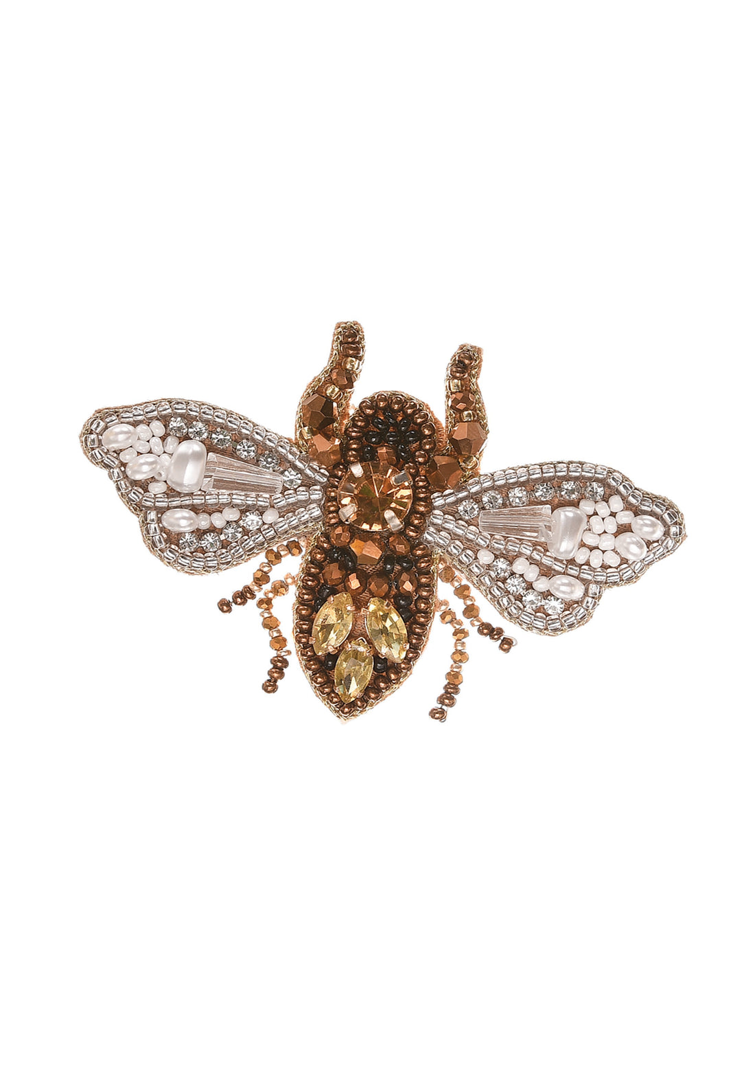 Artisan Hand Crafted Beaded Bee Brooch - SB002