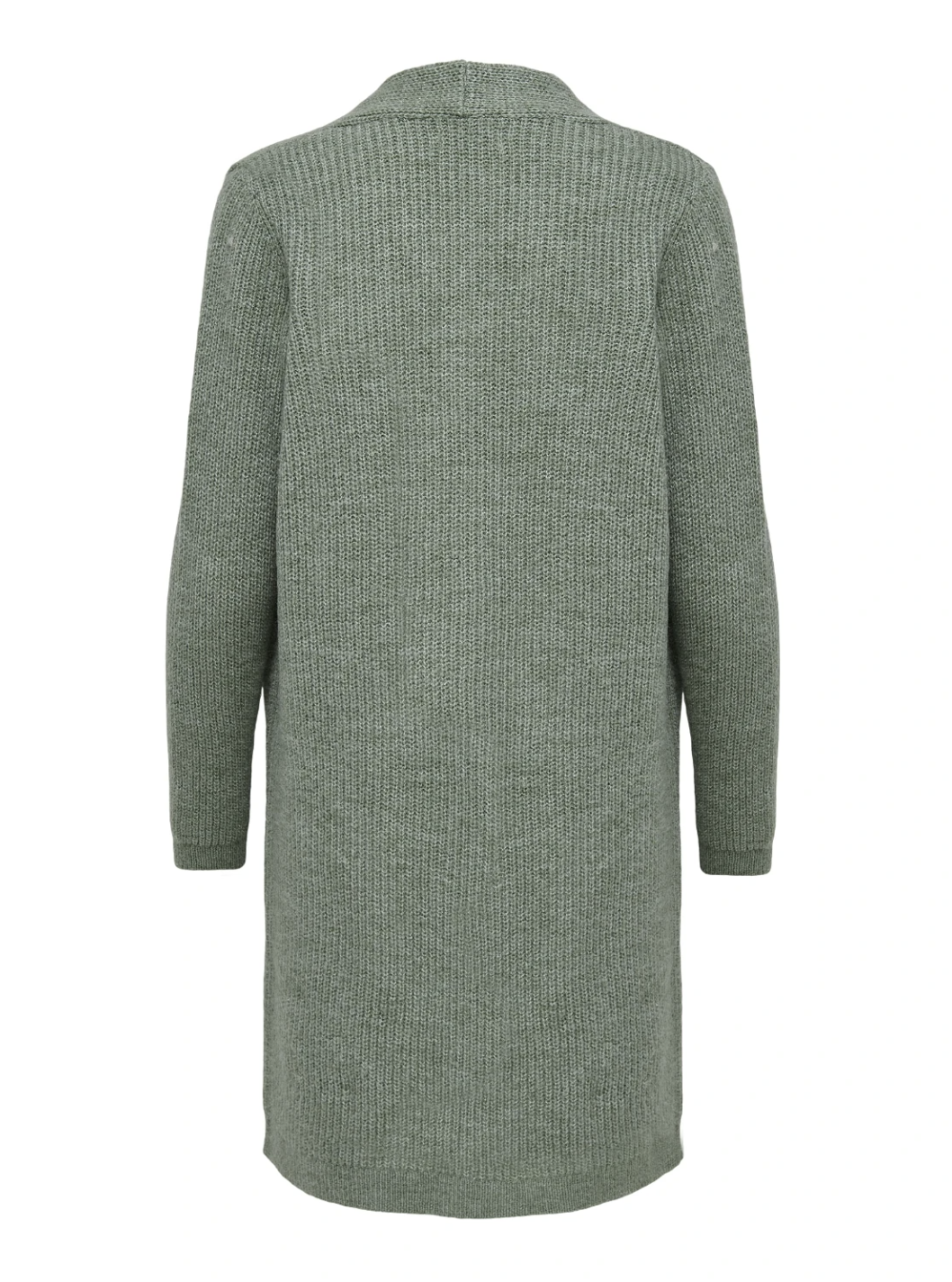 JADE Long Knit Pocket Cardigan in Granite Green