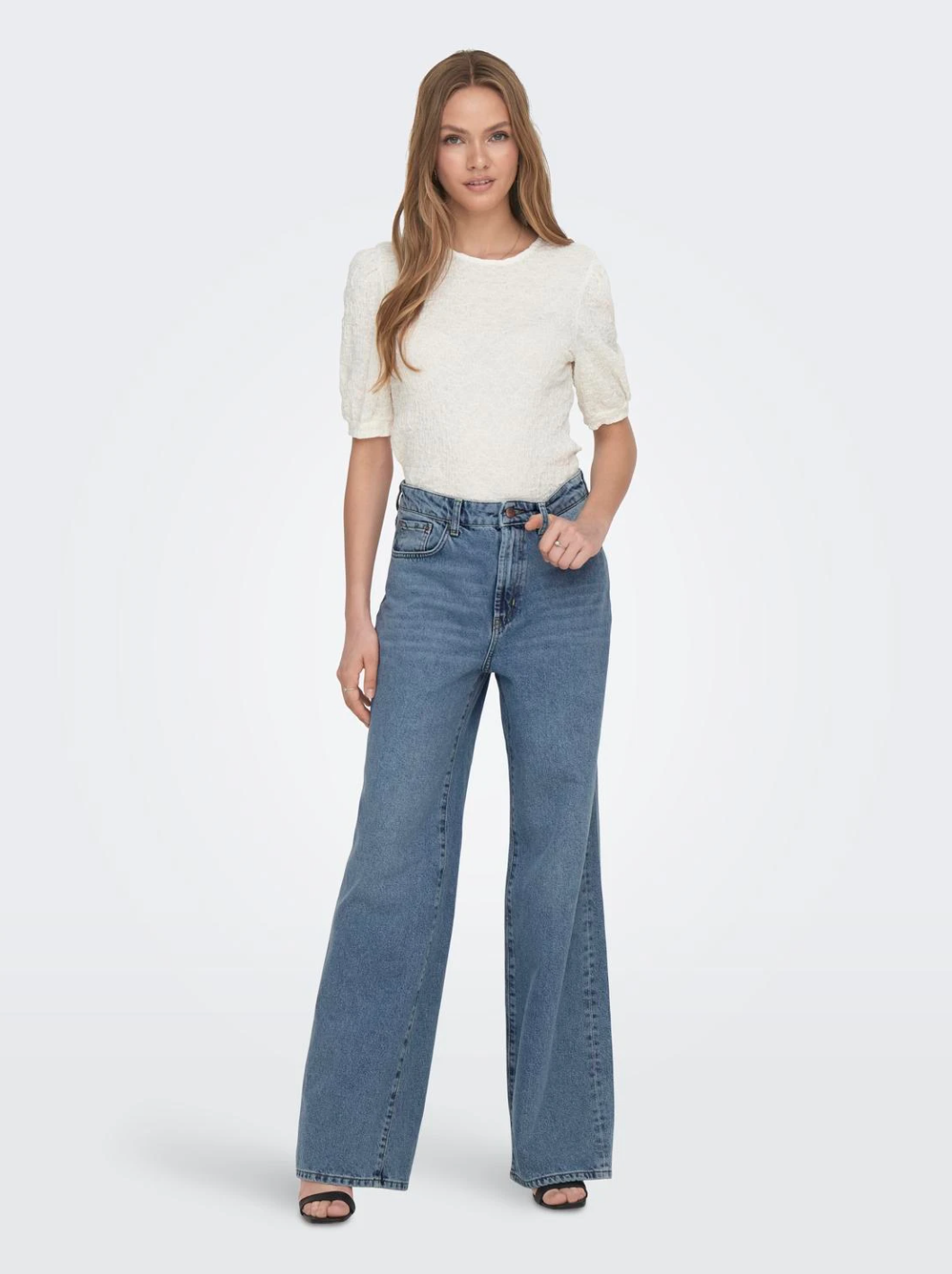 HOPE Wide Leg Jeans in Light Denim