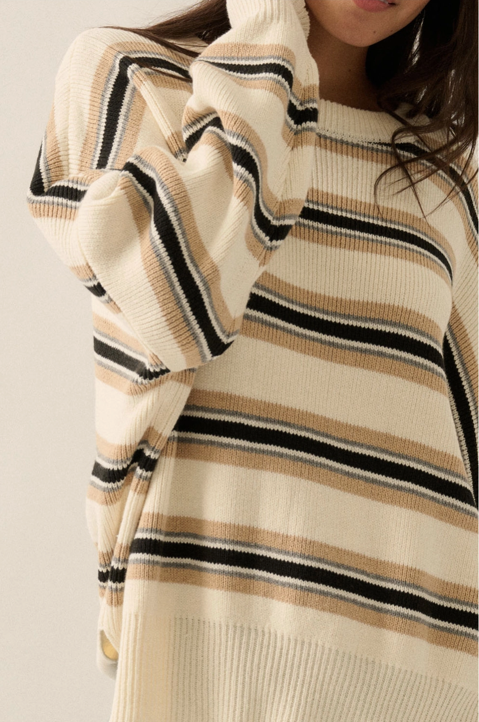 KIT Horizontal Striped Slouch Knit Jumper