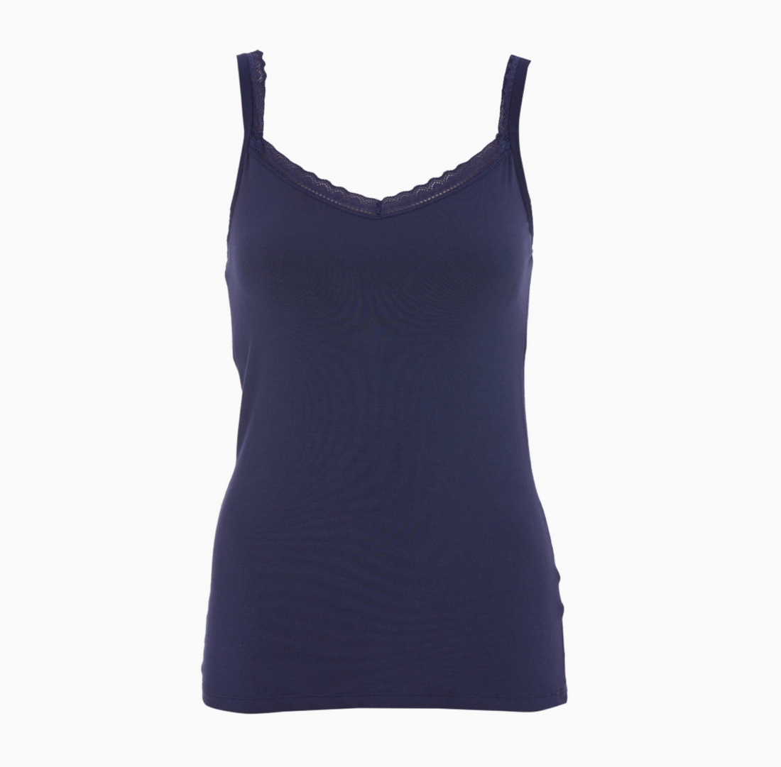 SOFIA Vest Top With Hidden Support in Navy