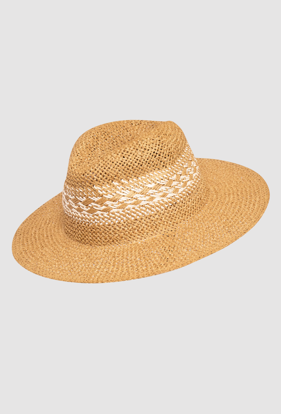 AMARA Straw Hat in Natural and White