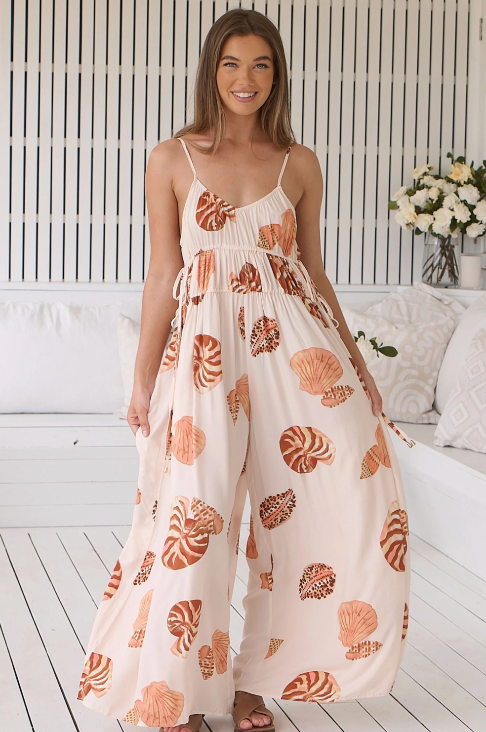 Morgan Jumpsuit in Marcel Shell Print
