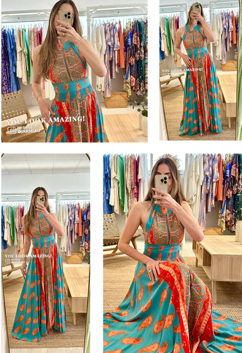 Endless Summer Halter Neck Dress in Paisley Dreams Print