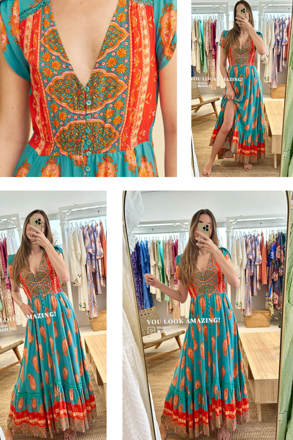 Carmen Cap Sleeve Maxi Dress in Paisley Dreams Print