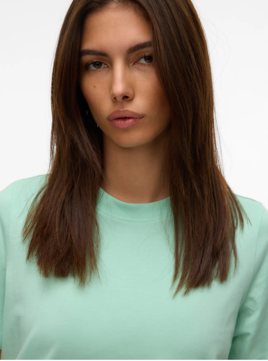 PAULINA Basic Tee in Pale Green