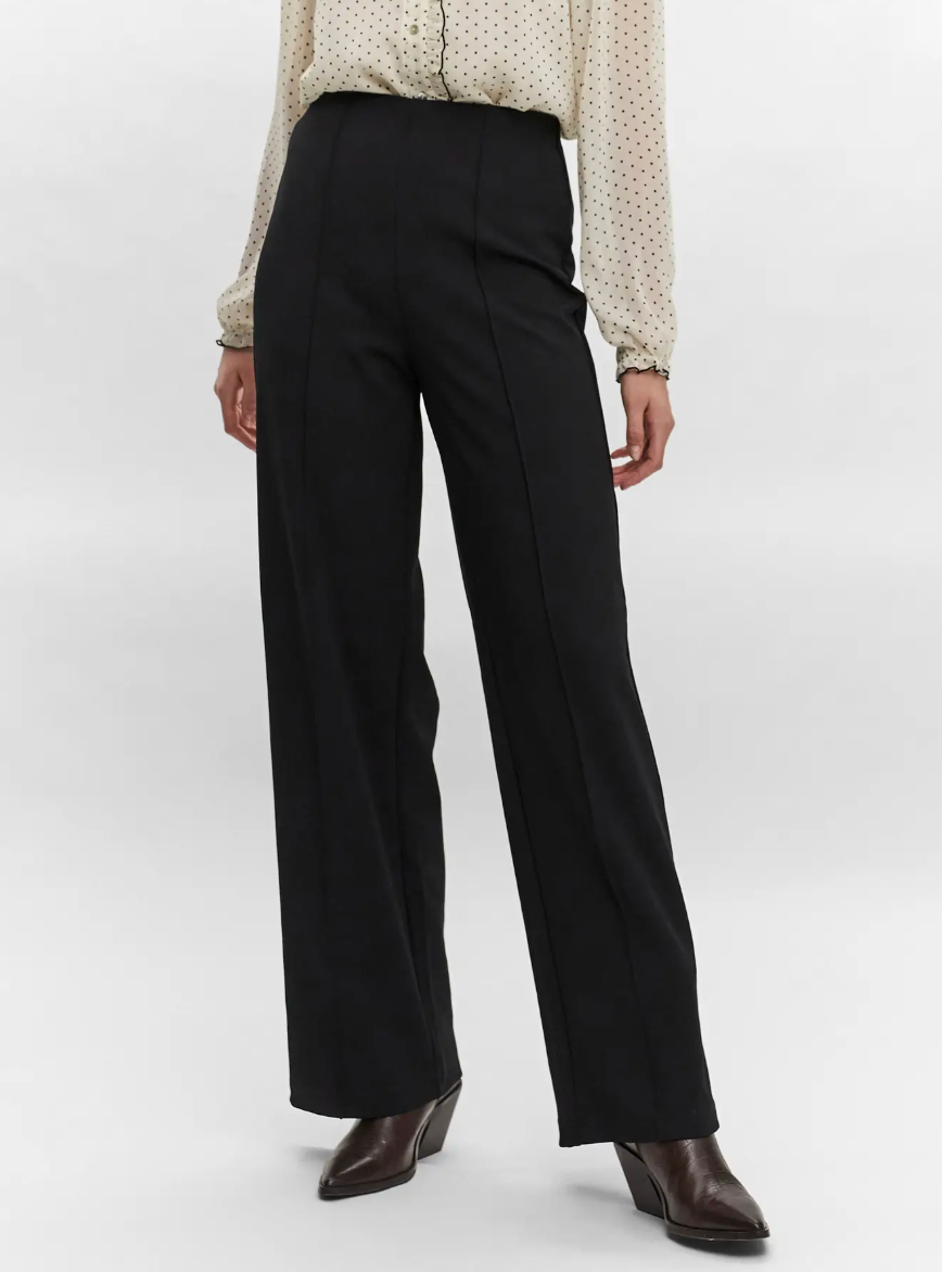 BECKY Pull On Trousers in Black