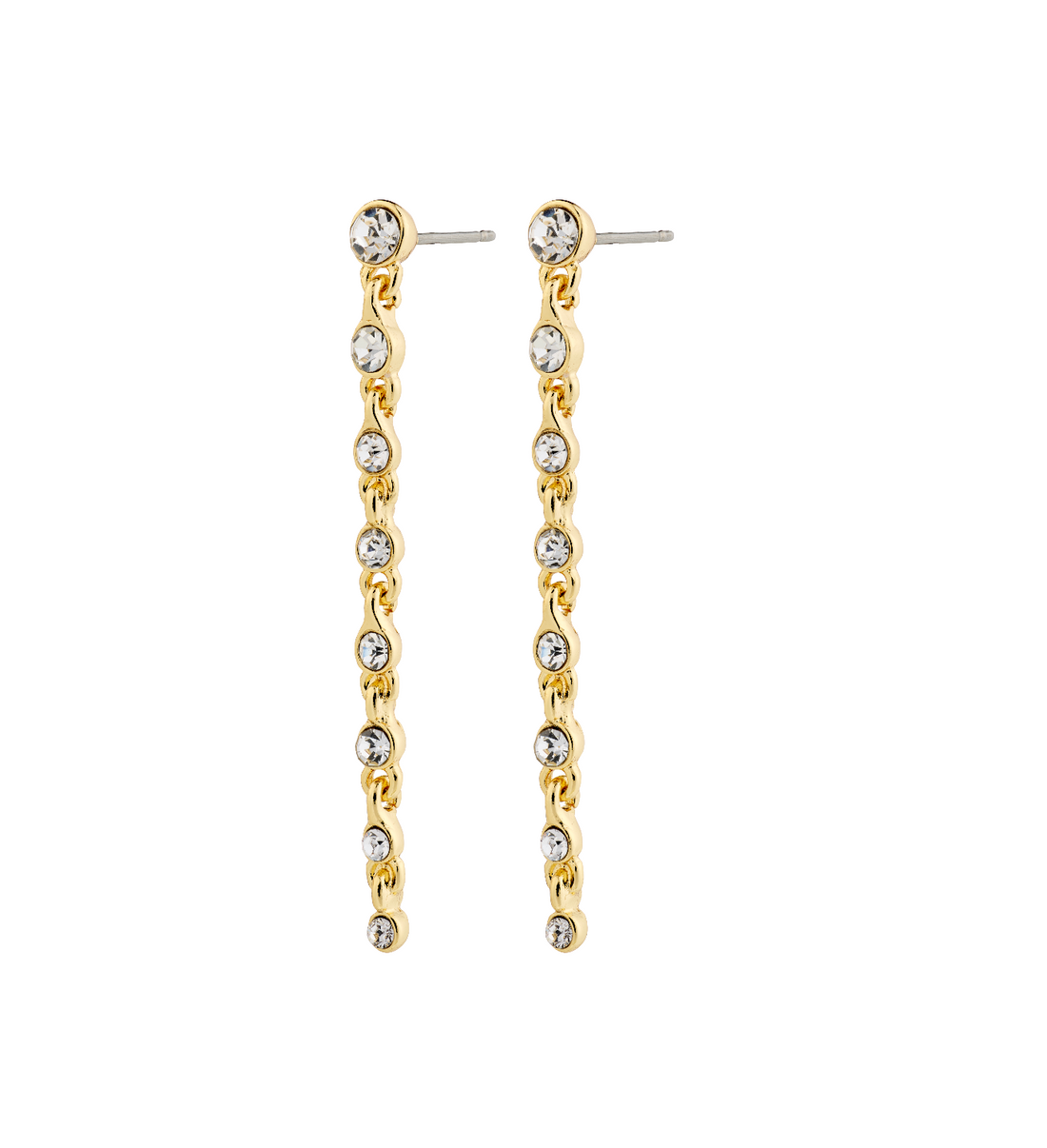 IMOGENE Drop Crystal Earrings in Gold