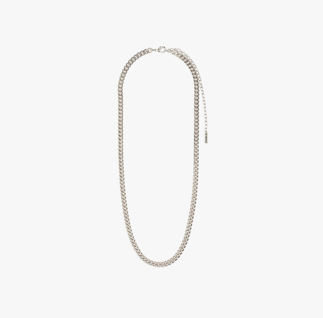 FUCHSIA Silver Plated Classic Curb Chain Necklace