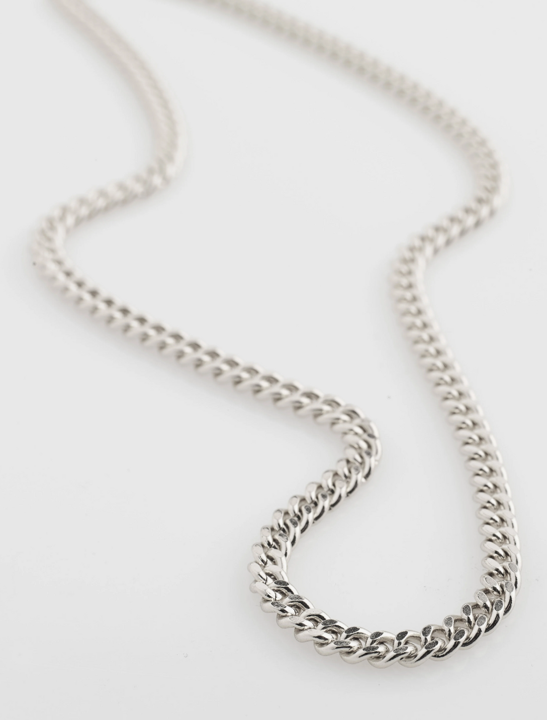 FUCHSIA Silver Plated Classic Curb Chain Necklace