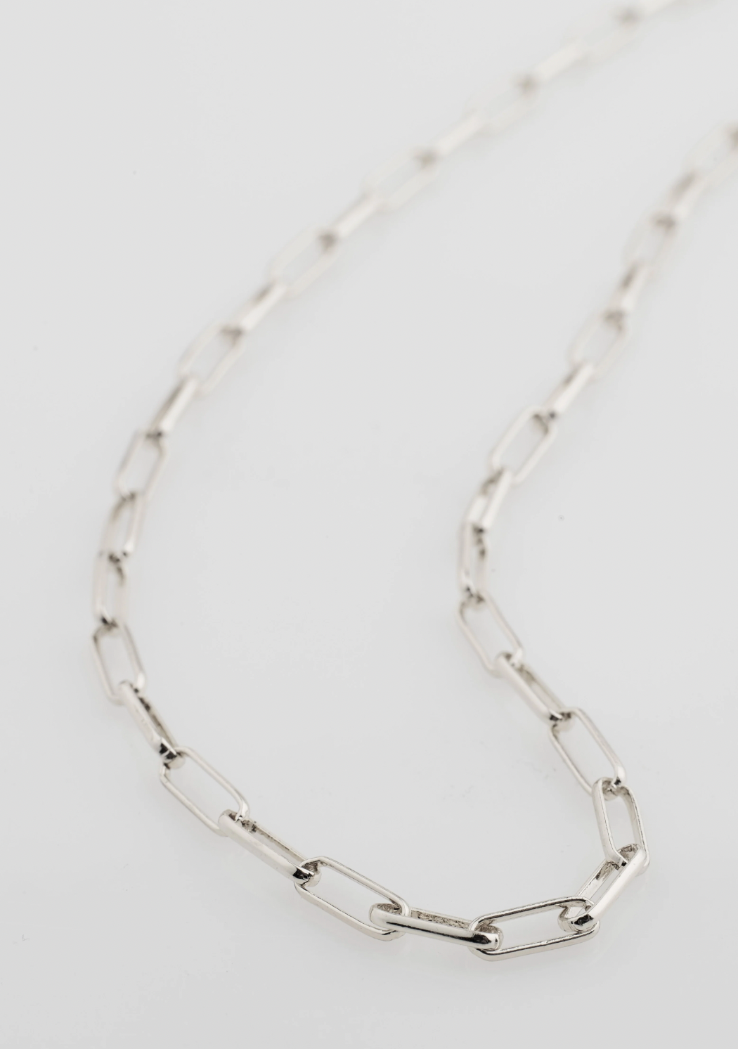 RONJA Silver Plated Rectangular Loose Link Necklace