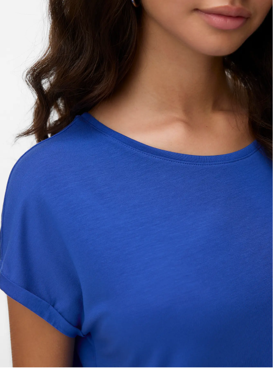 AVA Short Sleeve Tee in Dazzling Blue