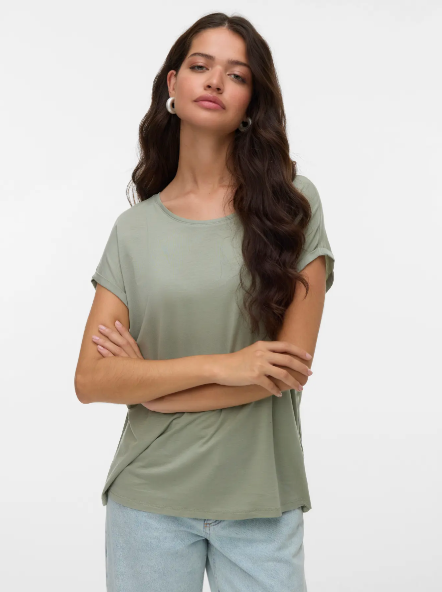 AVA Short Sleeve Tee in Seagrass Green