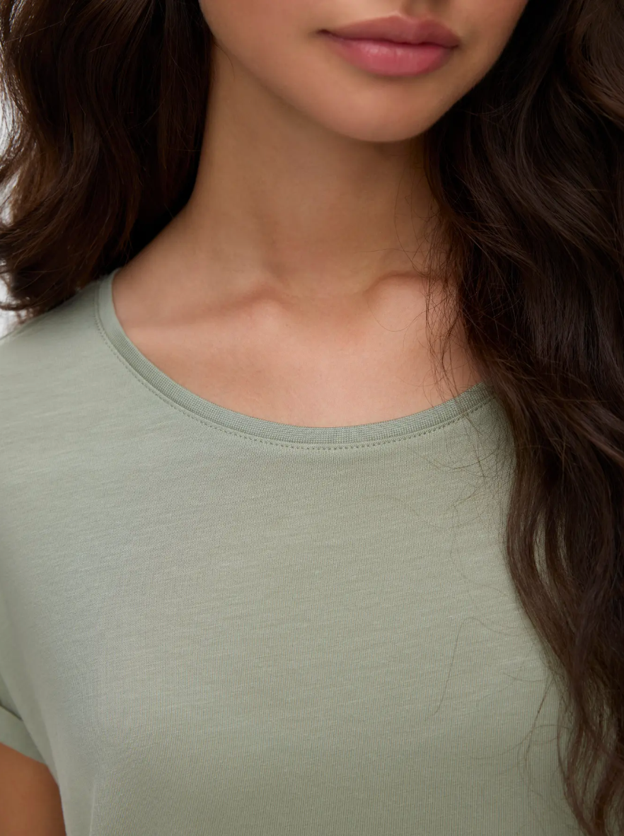 AVA Short Sleeve Tee in Seagrass Green