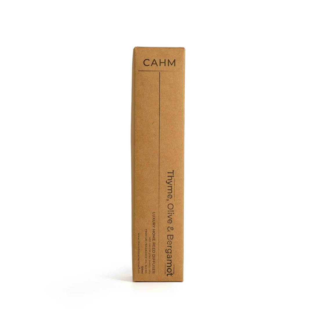 CAHM Luxury Reed Diffuser - Thyme, Olive & Bergamot - Black Glass