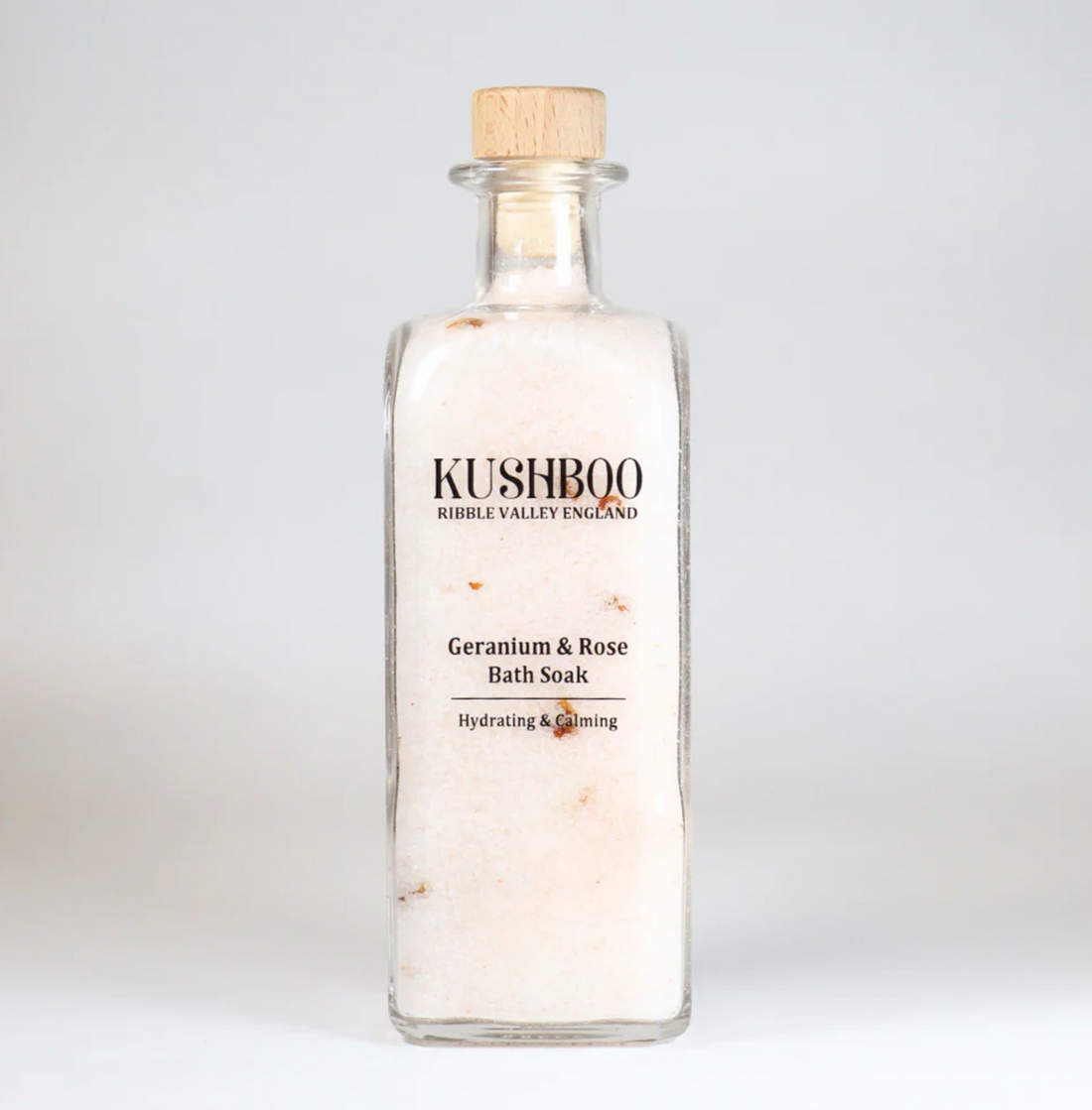 Kushboo Bath Salts - Geranium & Rose - Large Bottle
