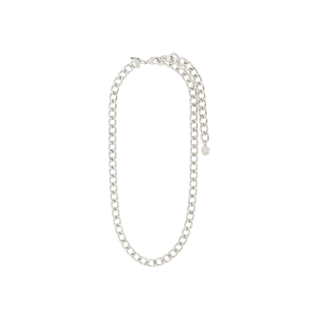 CHARM curb necklace silver-plated - 6041