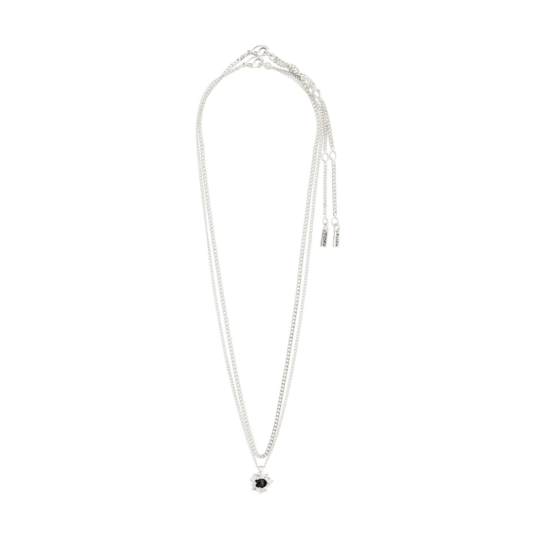 ACT necklace 2-in-1 silver-plated - 6101