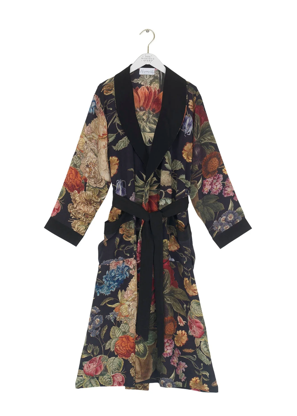 Crepe Gown in Primula Black by One Hundred Stars - CGWPRIBLK