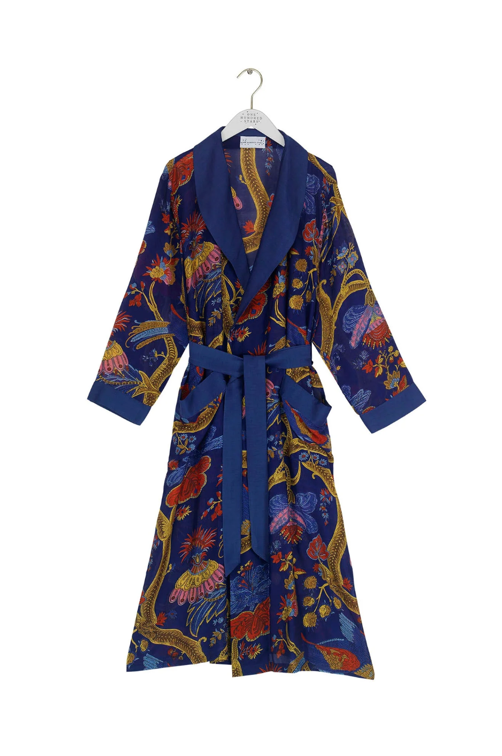 Lightweight Gown Kimono in Climbing Peacock - GWNCPERBL