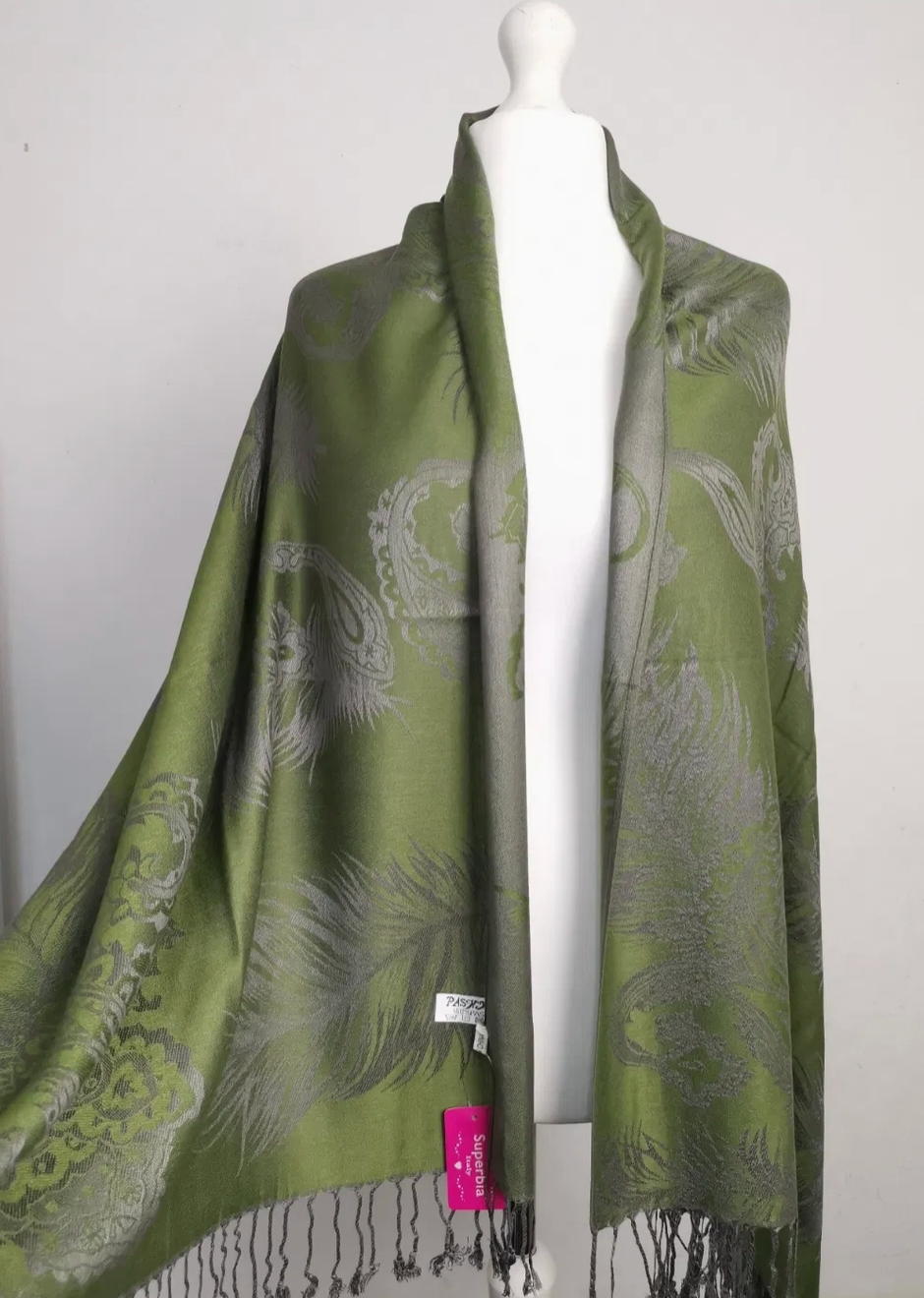 PETA Floral Pashmina in Green