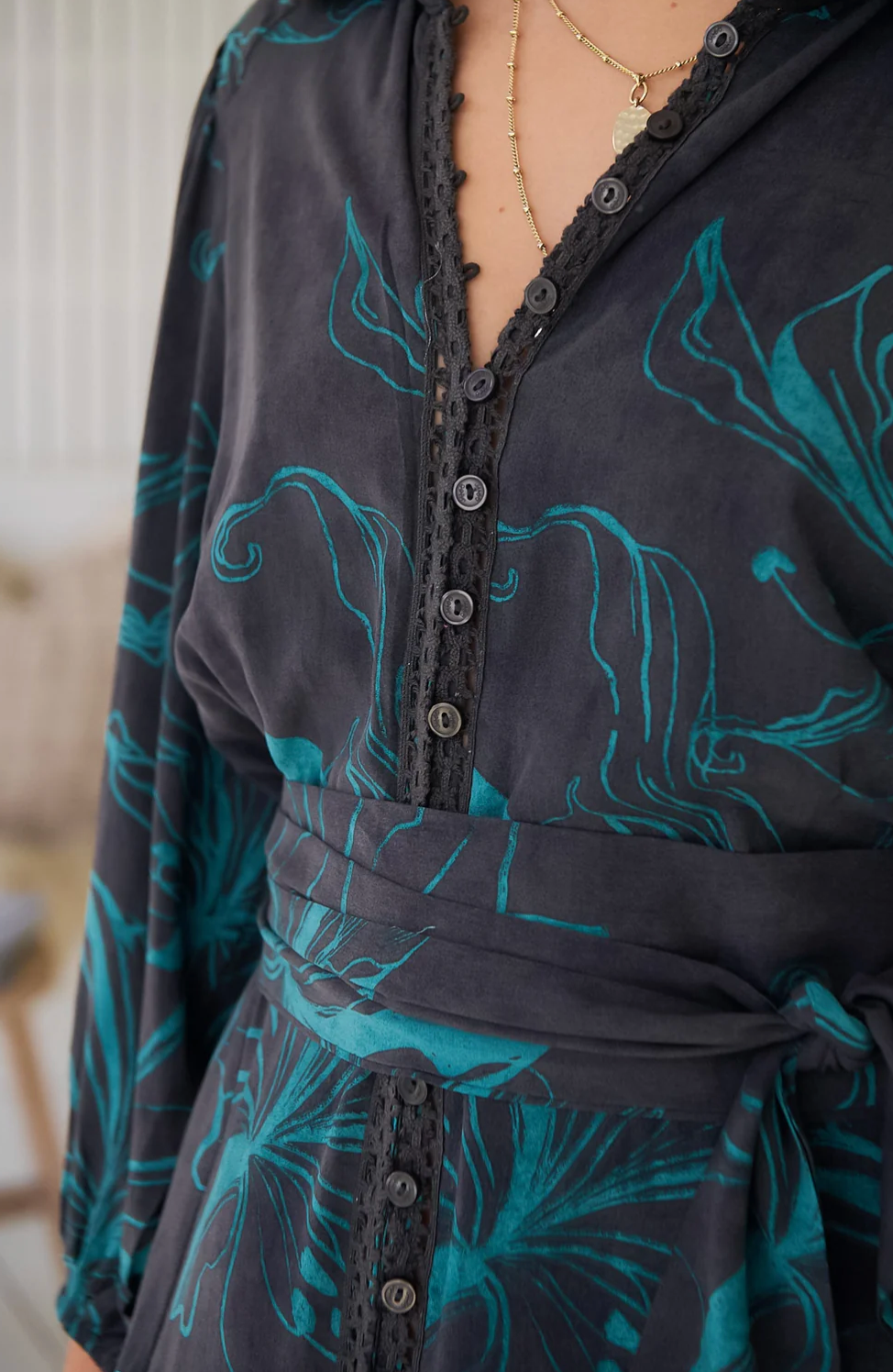 WHITNEY Dress in Midnight Lilly Print