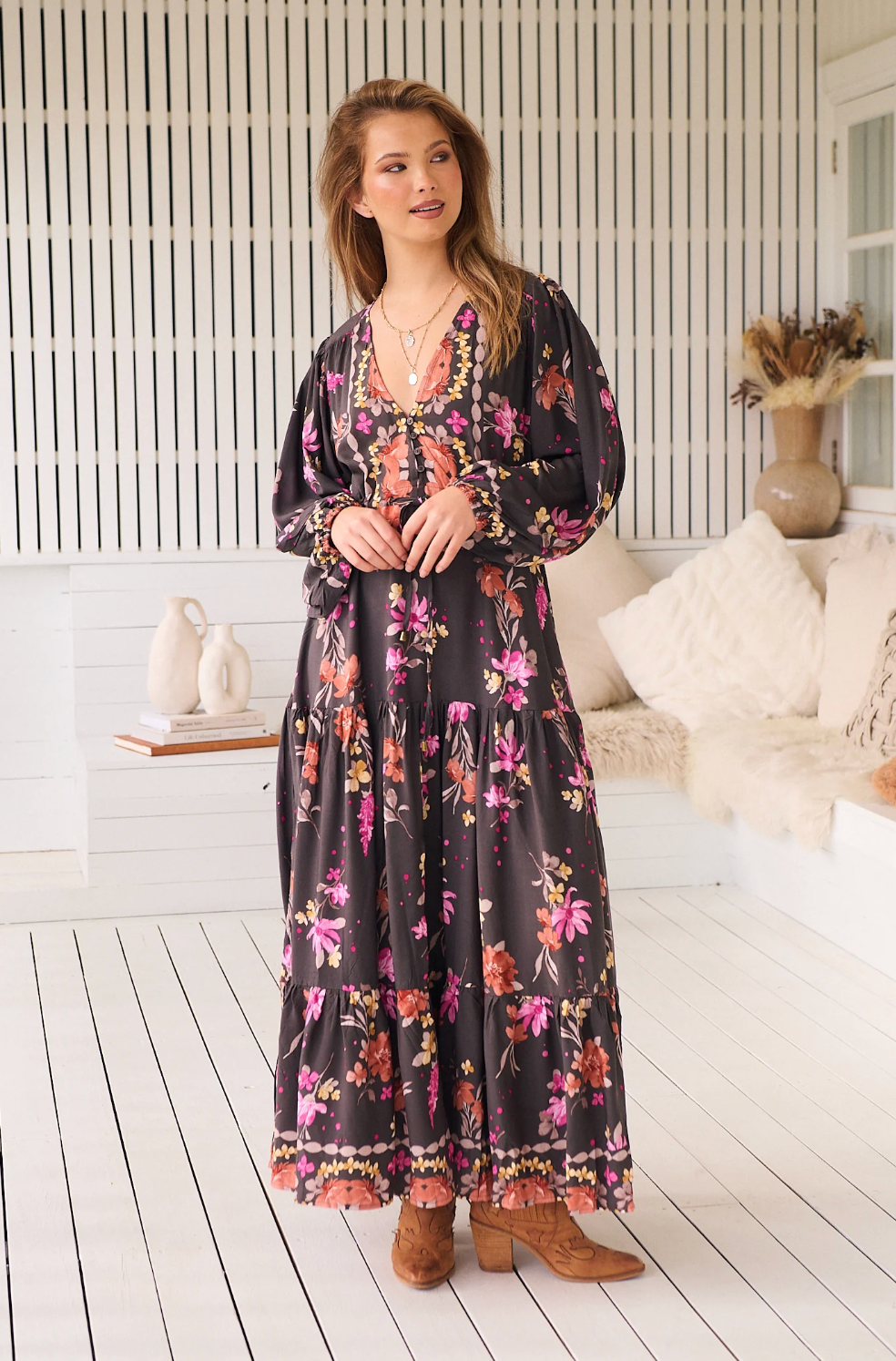 MONARCH Print Teresa Maxi Dress by Jaase