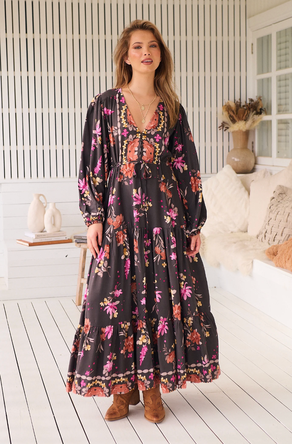 MONARCH Print Teresa Maxi Dress by Jaase