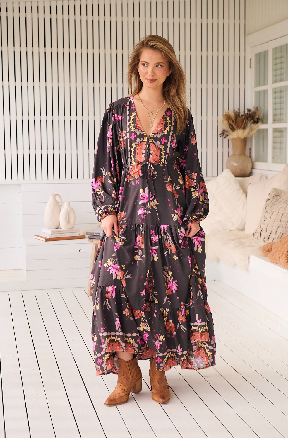 MONARCH Print Teresa Maxi Dress by Jaase