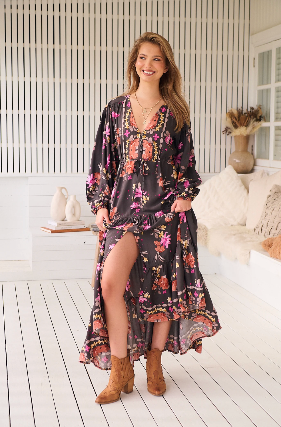MONARCH Print Teresa Maxi Dress by Jaase