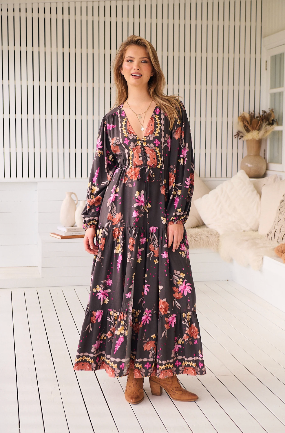 MONARCH Print Teresa Maxi Dress by Jaase