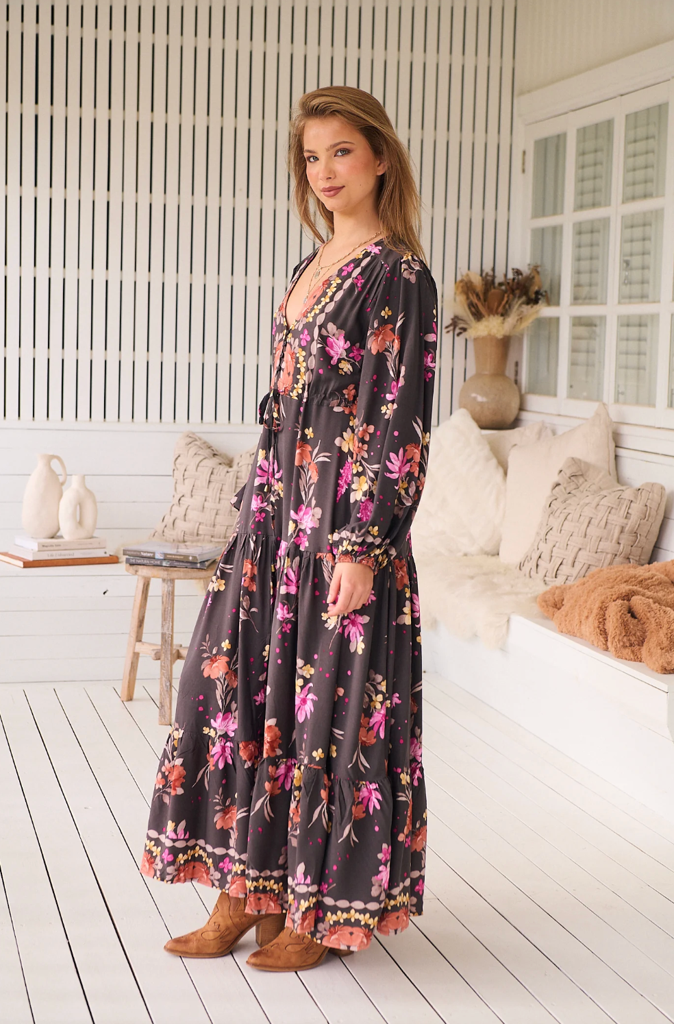 MONARCH Print Teresa Maxi Dress by Jaase