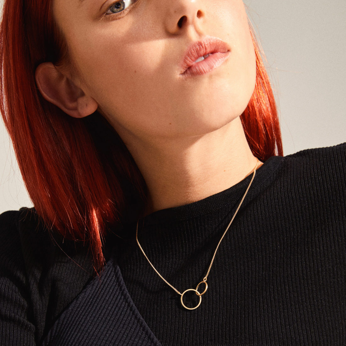 HARPER Circle Link Necklace in Gold - 2001