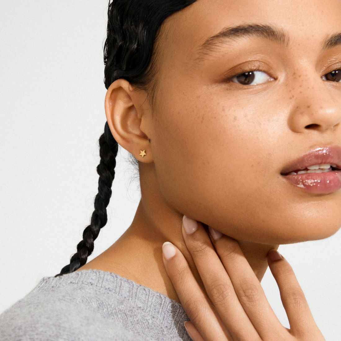 AVA Mini Star Stud Earrings in Gold - 2053