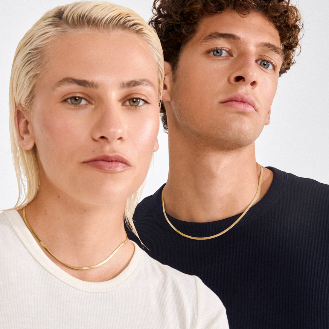 JOANNA flat snake chain necklace gold-plated - 2001