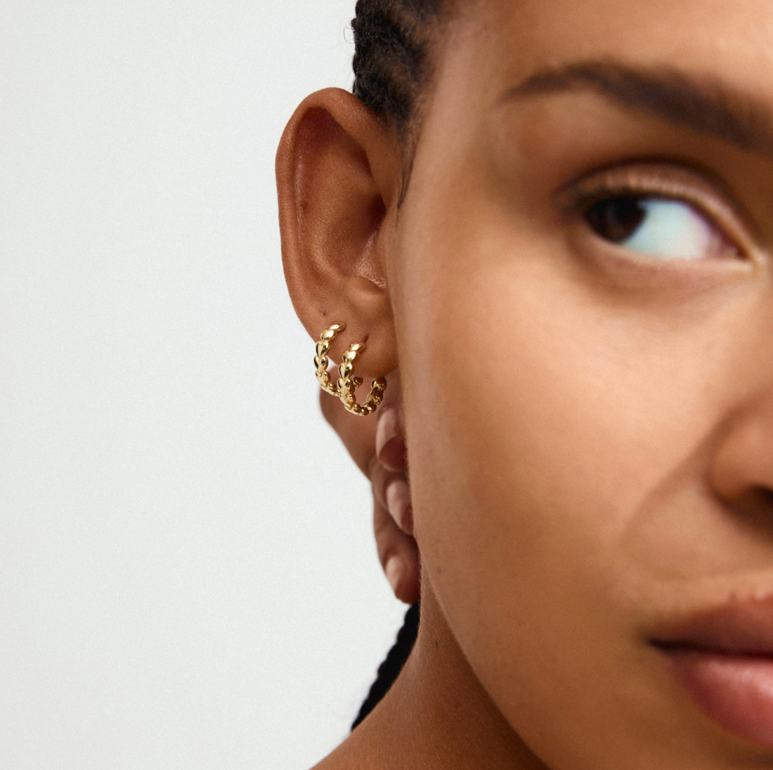MAEVE hoop earrings gold-plated- 602512013