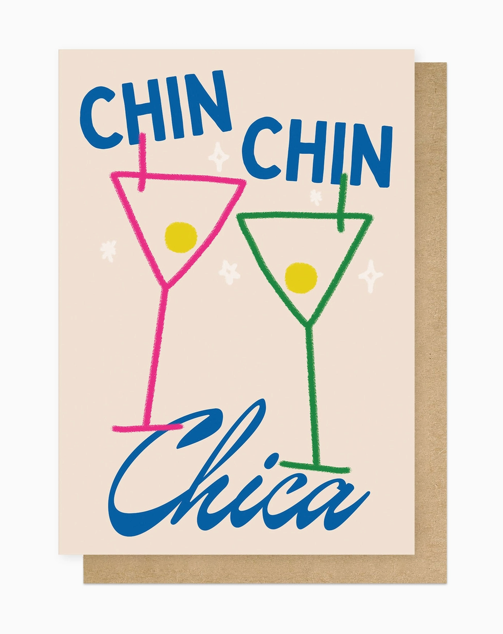 Chin Chin Greetings Card