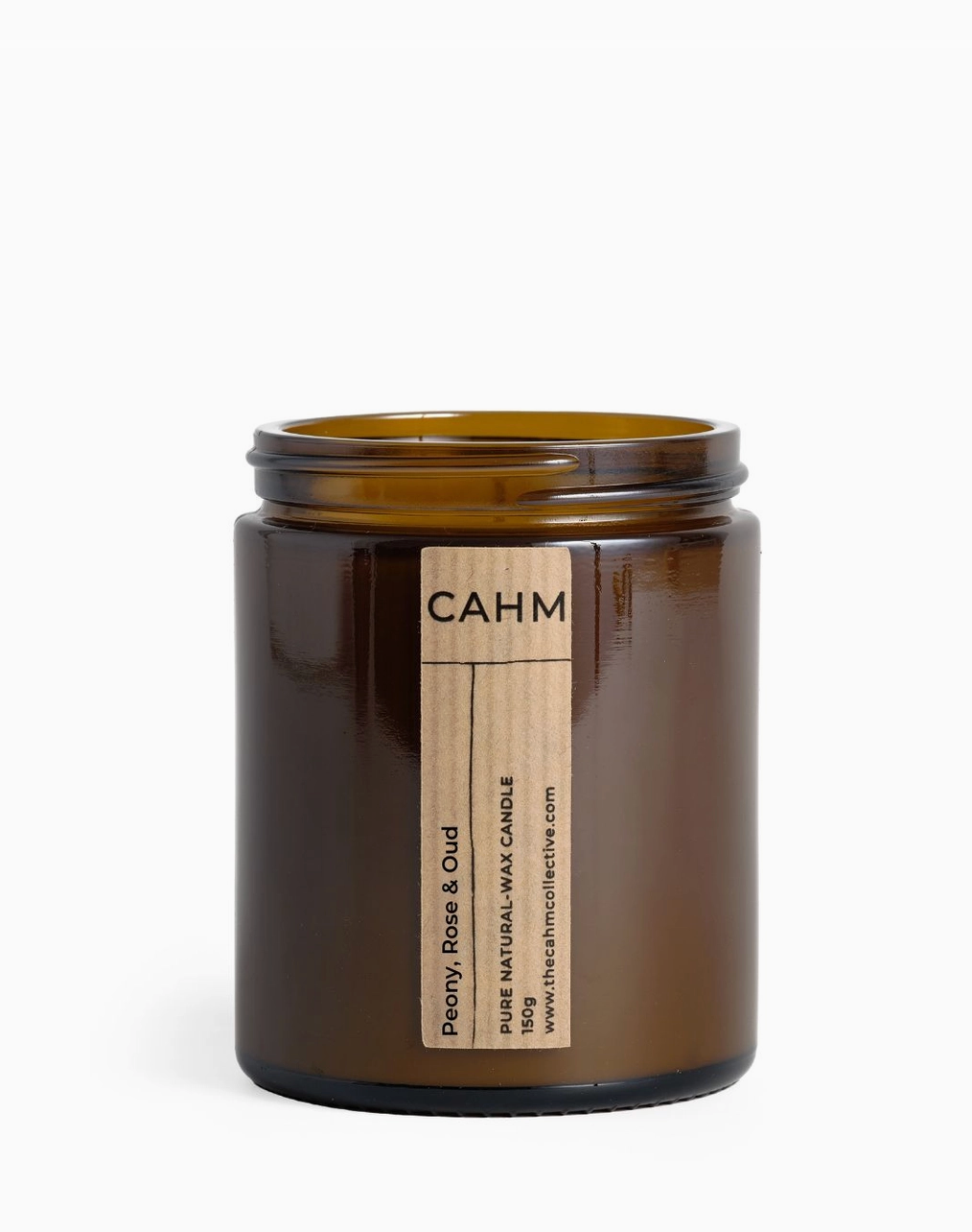 CAHM Glass Candle - Peony Rose Oud Amber Jar Candle