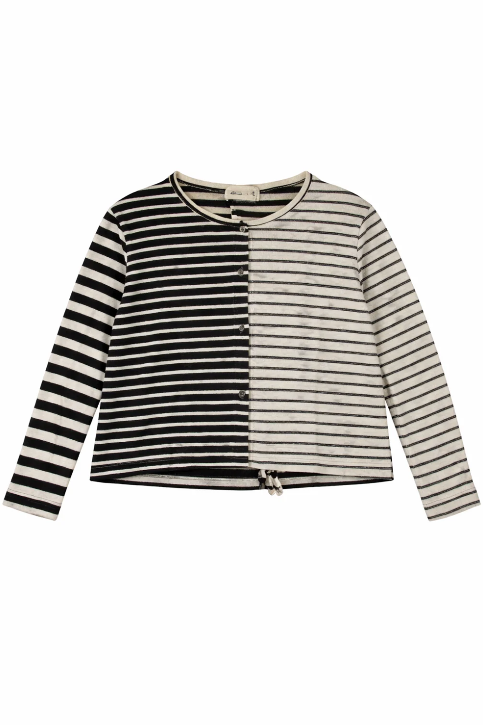 CIE Button Down Cardigan Top in Mix Stripe