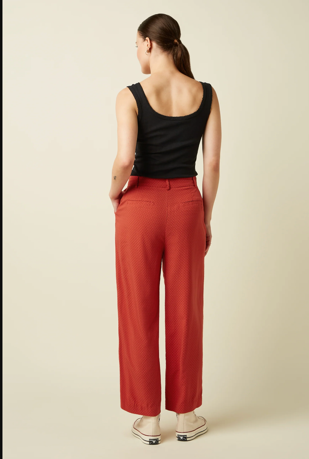 King Louie FINTAN Cropped Pants in Bright Deniz Red