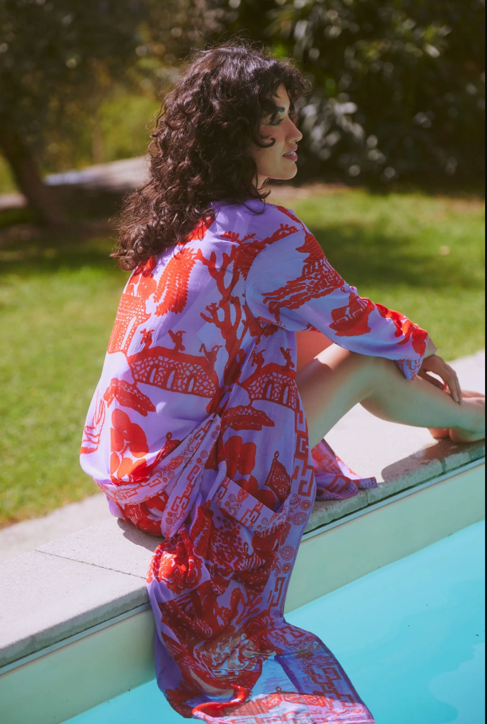 Giant Willow Violet Gown Kimono by One Hundred Stars - GWNGIAVIO