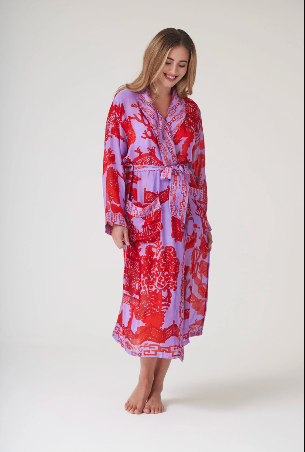 Giant Willow Violet Gown Kimono by One Hundred Stars - GWNGIAVIO