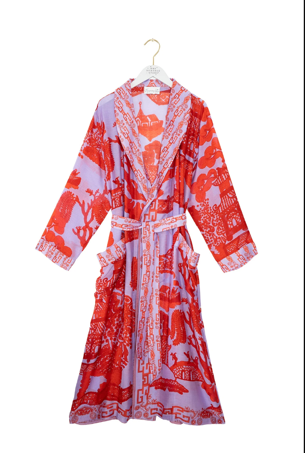 Giant Willow Violet Gown Kimono by One Hundred Stars - GWNGIAVIO