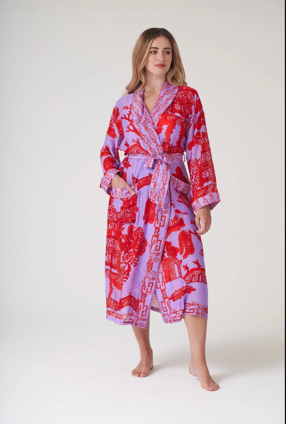 Giant Willow Violet Gown Kimono by One Hundred Stars - GWNGIAVIO