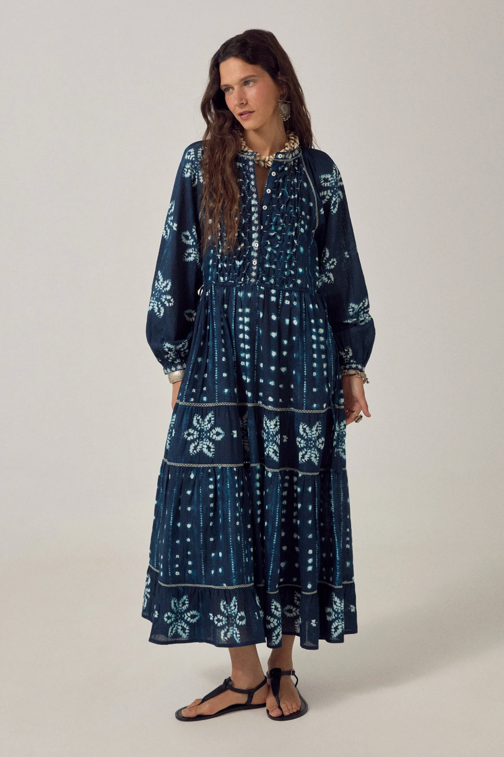 KUMO Dress in Ocean Ink Shibori Dreams Print